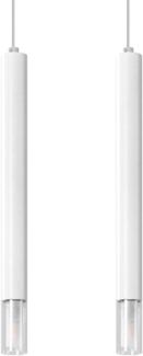 SOLLUX SL. 0958 Pendelleuchte WEZYR 2 weiß L: 60, B: 300, H: 1200, G9/40W, dimmbar