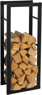 ML-DESIGN Kaminholzregal Indoor Feuerholzregal Stapelhilfe für Brennholz Design Kaminholzlager, BxTxH:40 x 25 x 100 cm, Brennholzregal zum Lagern von Kantholz aus pulverbeschichtetem Stahl