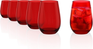 Stölzle Lausitz ELEMENTS Becher 465 ml rot 6er Set - A