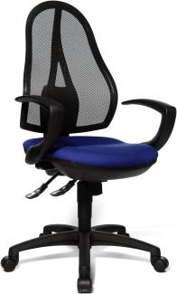 Topstar OP20QG26 Open Point SY, Bürostuhl, Schreibtischstuhl, ergonomisch, inkl. Armlehnen, Stoffbezug, blau