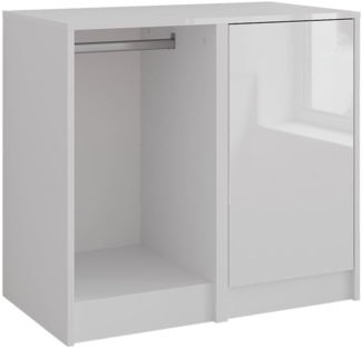 Kommode Sherry Weiß/Weiß Hochglanz 80.2 x 76 cm 2 Teile Vicco