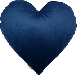 beties Dekokissen Samt&Sonders, Herz Kissen gefüllt admiral-blau