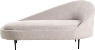 Chaiselongue Stoff taupe rechtsseitig VALREAS