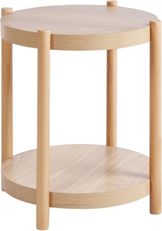 Beliani 'CONNELL' Beistelltisch, MDF Helles Holz, 49 x 25 x 25 cm