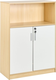 Büroschrank ZEHNA Hellbraun Weiß