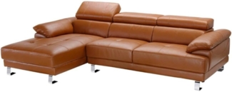 Vente-unique - Ecksofa - Premium-Leder - Ecke Links - Karamell - EXCELSIORA