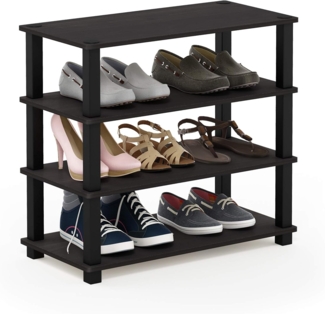 Furinno Schuhregal, Espresso/Schwarz, 29. 46x29. 46x56. 52 cm