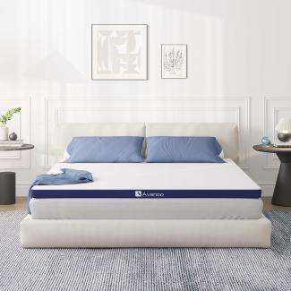 Avenco Topper 140x190,7. 5 cm Höhe Matratzentopper aus Gel Memory Foam und Bambusfasern,Matratzenschoner mit Abnehmbarem und Waschbarem Bezug,CertiPUR-US zertifiziert und öko-tex