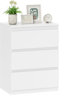 HOMCOM Kommode mit 3 Schubladen (Schubladenschrank, 1 St, Sideboard), für Wohnzimmer, Schlafzimmer, Weiß