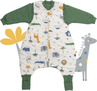 Schlummersack Kinderschlafsack Schlafsack mit Füßen und umklappbaren Bündchen, 1.0 Tog OEKO-TEX