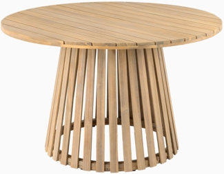 riess-ambiente Gartentisch KOPENHAGEN 120cm natur – rund, wetterfest, Massivholz, 4-Personen (Einzelartikel, 1-St), runder Holztisch für den Außenbereich – ideal für Terrasse & Garten