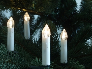 F-H-S International GmbH & Co. KG LED-Christbaumkerzen 23454 LED Weihnachtsbaumbeleuchtung außen 17,4m Timer warmweiß