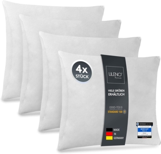 LILENO HOME 4er Set Kissenfüllung 40x50 cm - 40°C waschbares Innenkissen geeignet für Allergiker - Polyester Kisseninlet als Couchkissen, Sofa Kissen, Cocktailkissen und Kopfkissen