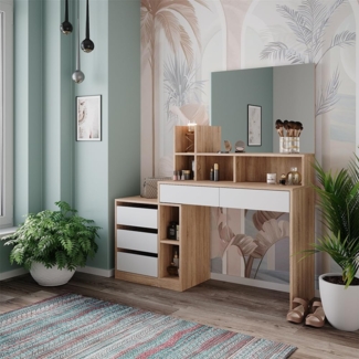 Schminktisch Anja Weiß/Sonoma 139.8 cm Vicco