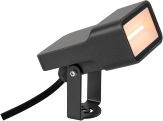 SLV SYNA WIDE, Erdspiessleuchte, 2200 K, 115°, IP65, eckig, schwarz - Strahler (Outdoor)