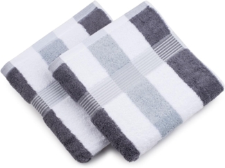 Gözze Handtücher New York, Walkfrottee (2-St), im Set, gestreift, mit strukturierter Borte