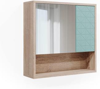 Vicco 'Agasta' Spiegelschrank, Spanplatte, 54 x 53 x 16 cm, Mintgrün