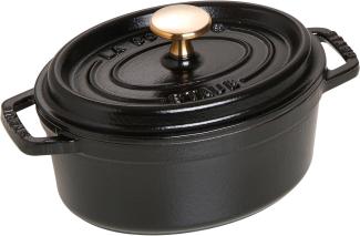 Staub La Cocotte Cocotte 17 cm, oval, Schwarz, Gusseisen