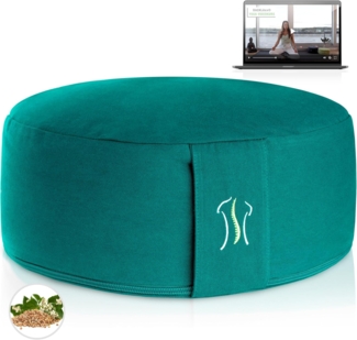 BACKLAxx® Meditationskissen Rund, H: 15cm im Set (inkl. gratis Videokurs), unifarben
