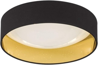 Fischer & Honsel 20308 Deckenleuchte Sete 40 cm schwarz gold mit Sterndekor