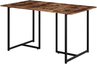 Vicco Esstisch Eiche rustikal/Schwarz 140x80 cm, Merido