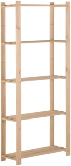 vidaXL Lagerregal mit 5 Böden 80x28,5x170 cm Massivholz Kiefer 327320