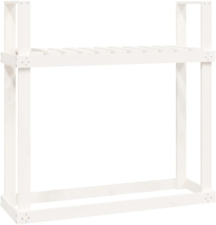 vidaXL Kaminholzregal,Massivholz Kiefer, Weiß, 110 x 35 x 108,5 cm 823858