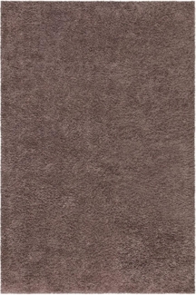 carpet city Shaggy Hochflor Teppich - 200x200 cm Quadratisch - Braun - Langflor Wohnzimmerteppich - Einfarbig Uni Modern - Flauschig-Weiche Teppiche Schlafzimmer Deko