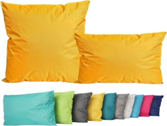 JACK Dekokissen 2er Set Outdoor Lounge Deko Kissen Set 45x45 cm + 30x50 cm Inkl. Füllung, mit Lotus-Effekt, Robust, Strapazierfähig, für Innen & Außen geeignet