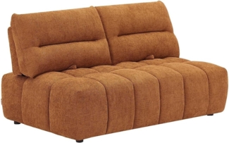 Vente-unique - Sofa 2-Sitzer mit verstellbarer Rückenlehne - Strukturstoff - Terracotta - APOLIU