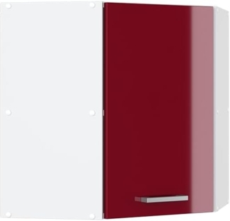 Hängeschrank R-Line Bordeaux Hochglanz 57 cm Eckhängeschrank mit Tür Vicco
