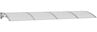vidaXL Türvordach Grau 350 x 100 cm Polycarbonat 153595