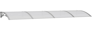 vidaXL Türvordach Grau 350x100 cm Polycarbonat 153595