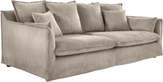 riess-ambiente 3-Sitzer HEAVEN 210cm greige · Hussensofa inkl. Kissen und abnehmbaren Bezug, Einzelartikel 1 Teile, Wohnzimmer-Couch · Cord-Bezug · Federkern-Polsterung · Landhausstil