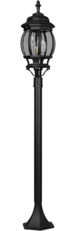 Wegeleuchte ELVO nostalgische Laterne, Aluminium Schwarz Höhe 100cm