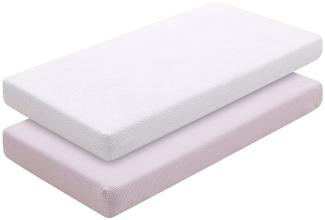 Cambrass - 2 Fitted Sheet - Cot 60 60 x 120 x 17 Cm Vichy10 Pink