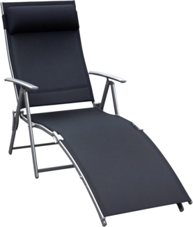 Outsunny Gartenliege Gartenliege mit Kissen