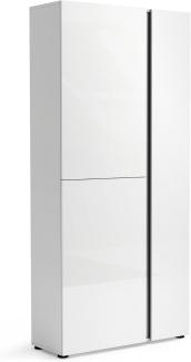 Schuhschrank >Atrium< in weiß, Holzwerkstoff - 91x196x34cm (BxHxT)