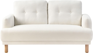2-Sitzer Sofa Stoff cremeweiß TUVE