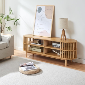 Fernsehtisch Jarvenpaa 140x40x50 cm Bambus [en. casa]