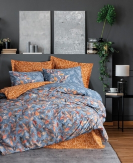 Ranforce Single XXL Bettbezug-Set (DE), 'Alekra', Senf