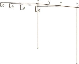 vidaXL Garten-Pergola Antik-Braun 4x3x2,5 m Eisen 313998