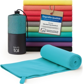 Blumtal Sporthandtuch Mikrofaser Handtuch - kompakte Mikrofaser Handtücher, Mikrofaser (inkl. Transporttasche, einzeln oder als Set verfügbar, 1-St), ultra leicht & schnelltrocknend, Reisehandtuch, Strandhandtuch