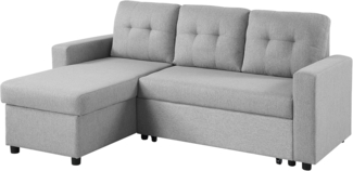 ATLANTIC home collection Schlafsofa Gino, inklusive Schlaffunktion und Stauraum, Recamiere beidseitig montierbar