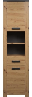 Hochschrank Franka / Follow , Holzwerkstoff , Holzfarben , 53 x 196 x 35 cm
