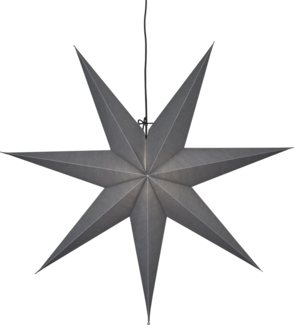 EGLO Weihnachtsstern Frozen, Dekostern für innen aus Papier zum Aufhängen, Fensterdeko in Grau, 3D Adventsstern, Wand Deko Wohnzimmer, E14 Fassung, 70 cm