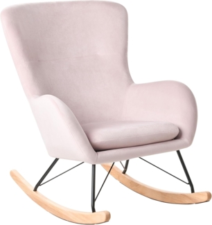 Schaukelsessel ELLAN Samtstoff Rosa