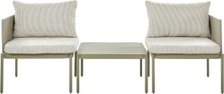 Lounge Set TERRACINA Metall Olivgrün
