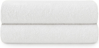 Blumtal Premium Frottier Handtücher Set mit Aufhängschlaufen - Baumwolle Oeko-TEX Zertifiziert, weich, saugstark - 2X Handtuch (50x100 cm), Weiß