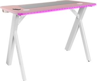 MARSGAMING Mars Gaming MGDXLRGB, Ergonomischer RGB Gaming Tisch, Headset+Flaschenständer, 160x60 cm, Schwarz